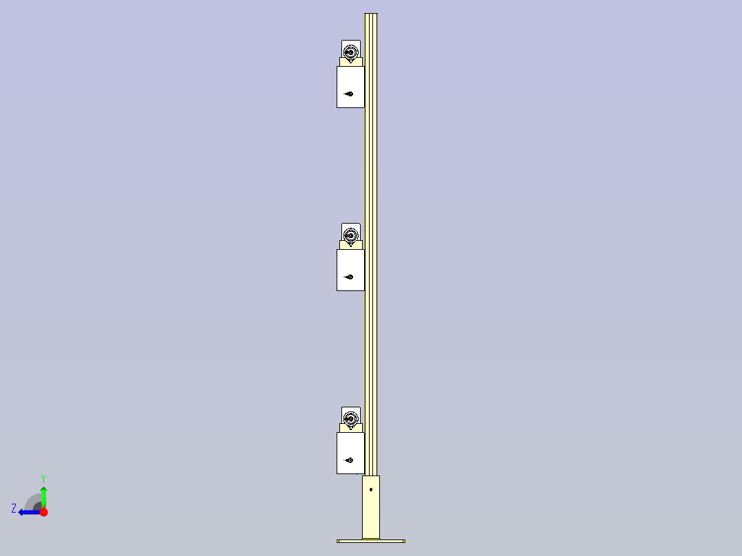 一种简易安全杠3D图纸右视图