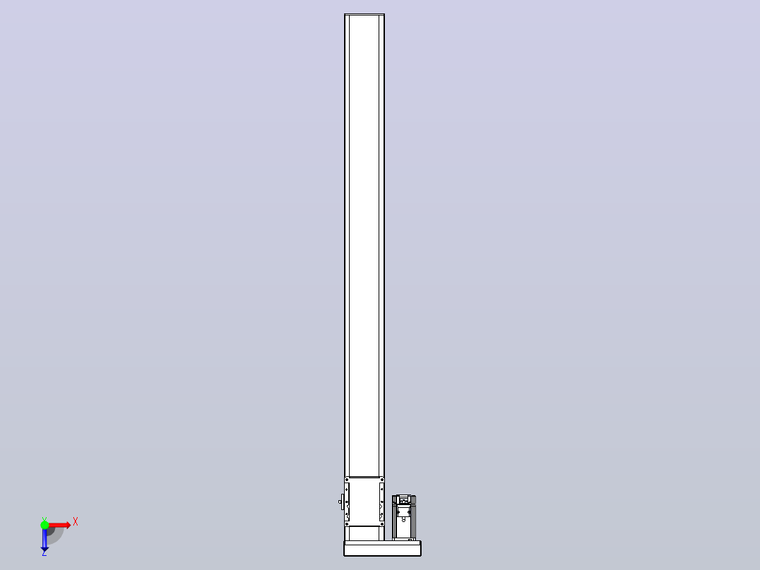 滚珠丝杠直线轴带导轨全封闭TPA-HCR-105D-1610C-L1150-MR-Y-P40-N3俯视图