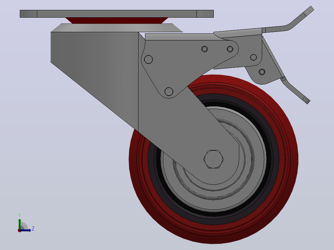 Z13-01B-150-402R重型轮[Z13-01B-100-402R]左视图