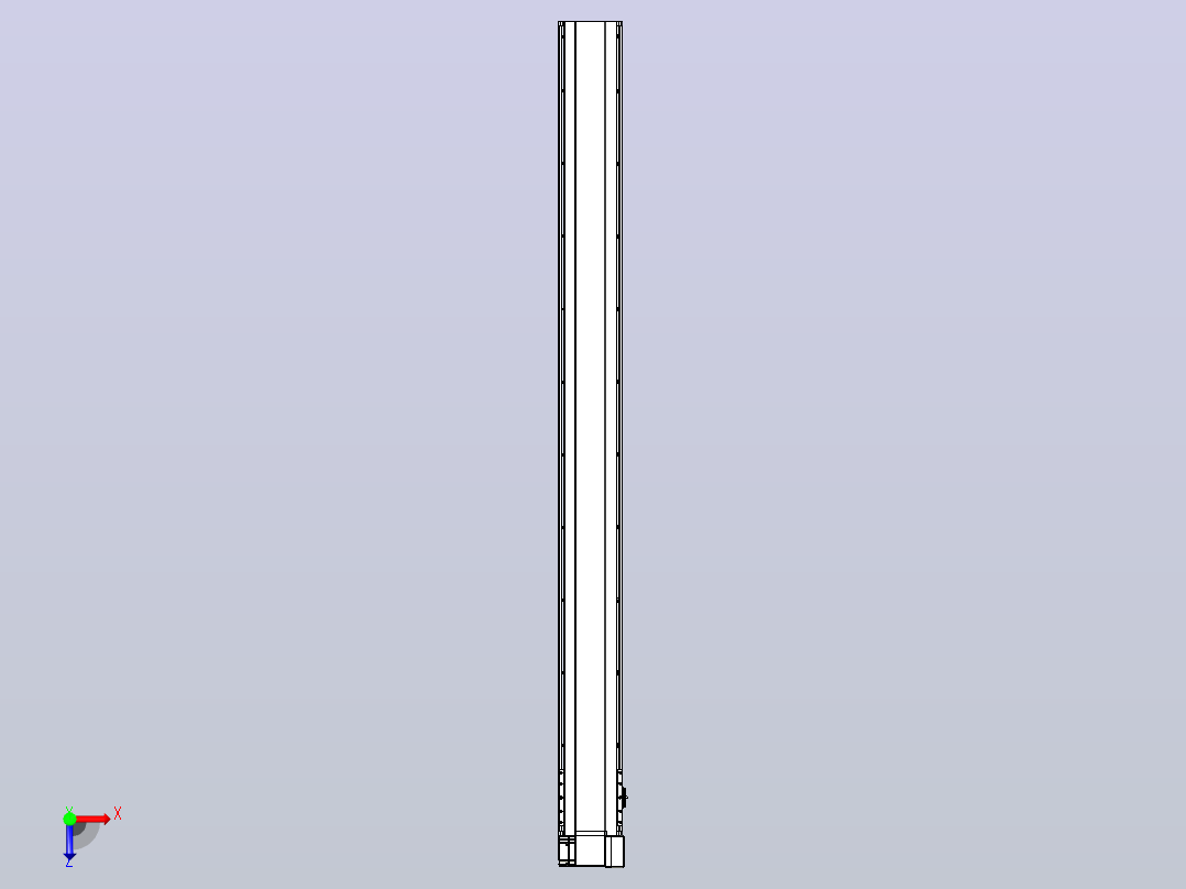 皮带直线轴半封闭可选导轨TPA-HNB-175D-140-L1950-RP-C-P75-N3俯视图