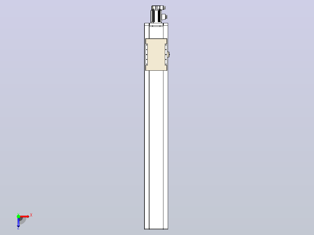 滚珠丝杠直线轴带导轨全封闭TPA-HCR-220D-3210C-L1450-M-Y-P1K-N3俯视图