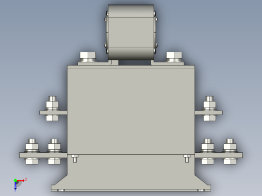HH15-1250_4QSA 4P隔离开关熔断器组三维模型202009俯视缩略图