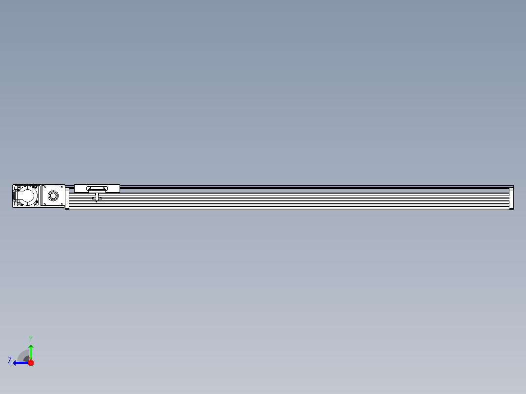 皮带直线轴半封闭可选导轨TPA-HNB-120D-110-L1050-ML-C-P40-N3右视图