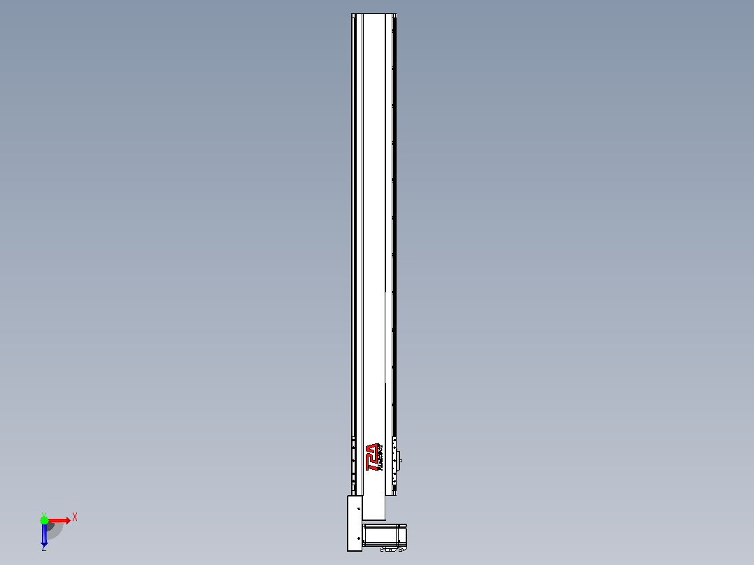 皮带直线轴半封闭可选导轨TPA-HNB-120D-110-L1050-ML-C-P40-N3俯视图