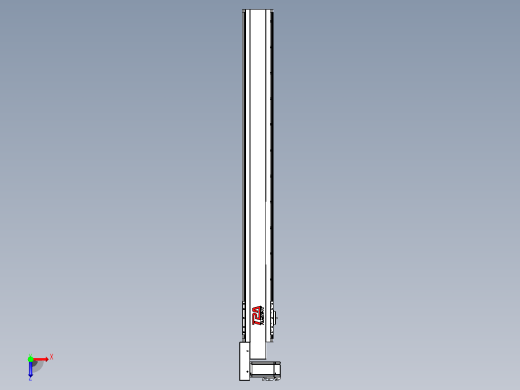 皮带直线轴半封闭可选导轨TPA-HNB-120D-110-L1050-ML-C-P40-N3俯视缩略图