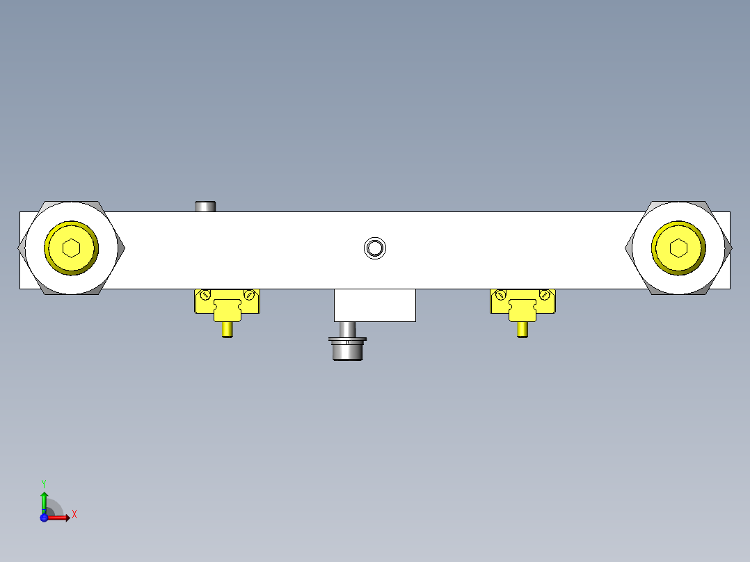 电路板固定夹具前视图