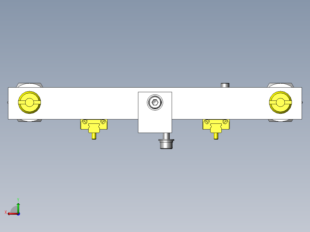 电路板固定夹具后视图