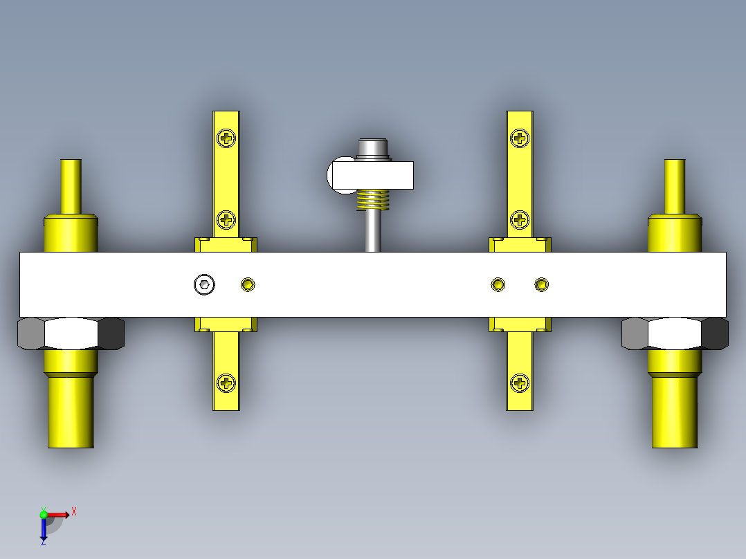 电路板固定夹具俯视图