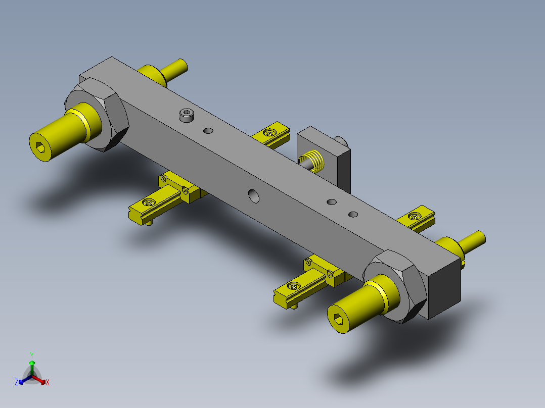 电路板固定夹具正等轴测图