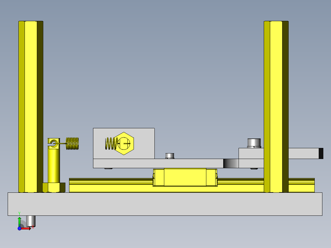 按压机构前视图