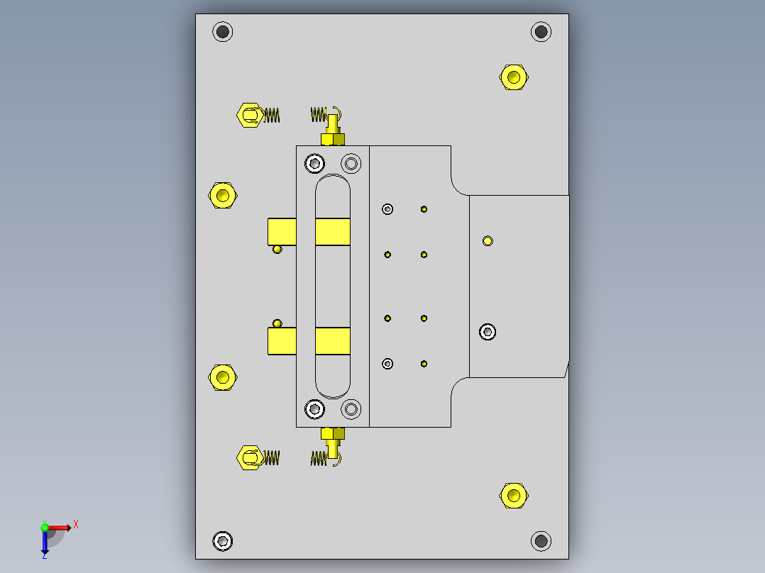 按压机构俯视图