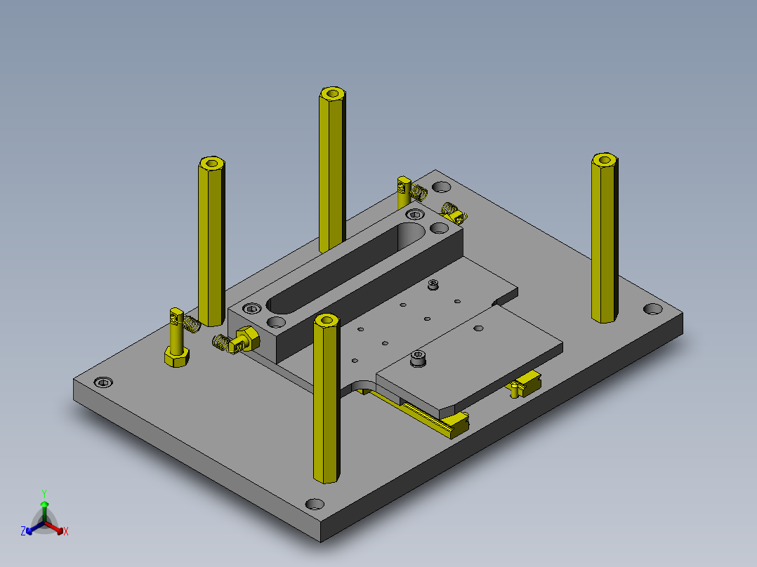按压机构正等轴测图
