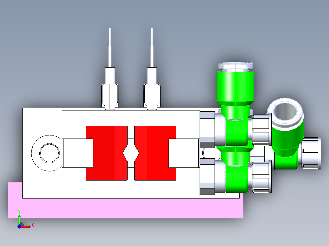 模块化气动手指夹具前视图