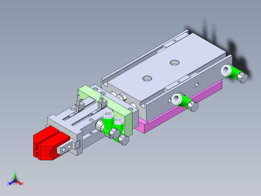 模块化气动手指夹具正等轴测缩略图