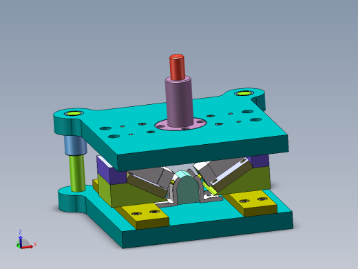 收放机架安装支架工艺及模具设计