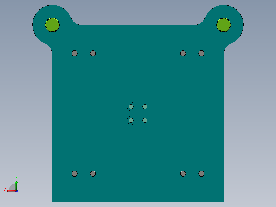收放机架安装支架工艺及模具设计后视图