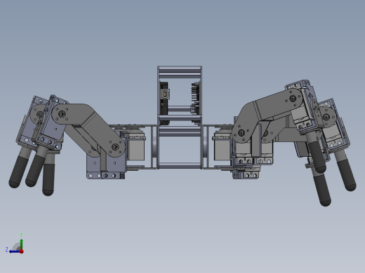 六足仿生机器人3d图 仿生六足爬行蜘蛛机器人sw运动仿真3d模型右视缩略图