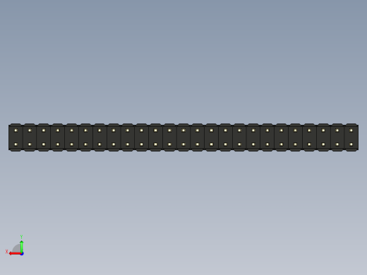 彩色公头100mil（2.54mm）系列-DS1021_black_2x25p_100mil_Type19_rev1.0后视缩略图