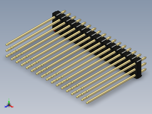 彩色公头100mil（2.54mm）系列-DS1021_black_3x17p_100mil_Type43_rev1.0