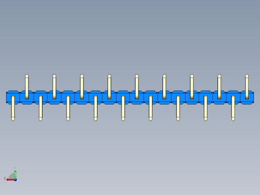 彩色公排针 100mil 2.54mm 系列-DS1022_blue_18p_100mil_Type_SMT_R1_rev1.0后视缩略图