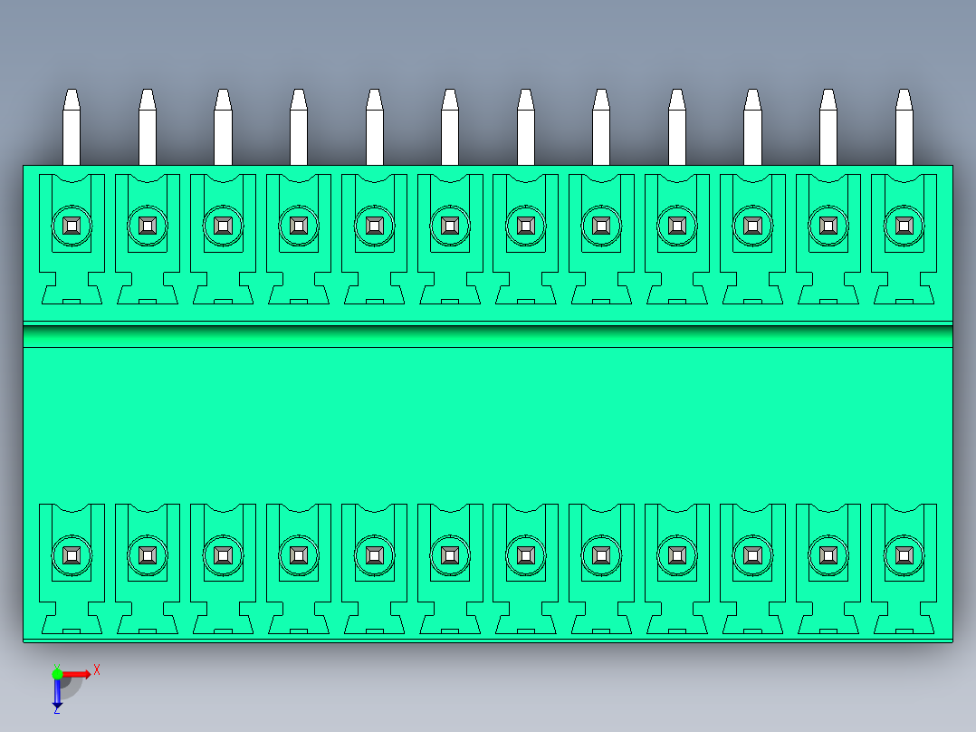 DEGSON 15EDG 系列 3.5mm 插拔式接线端子 FullPack-15EDGRT-3.5-24P-14-00AH俯视图