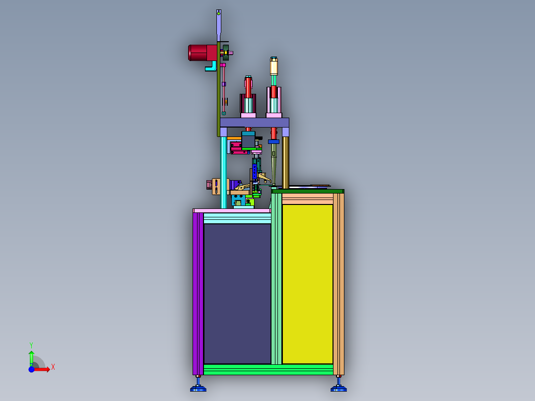 高速耳带绳点焊机前视图