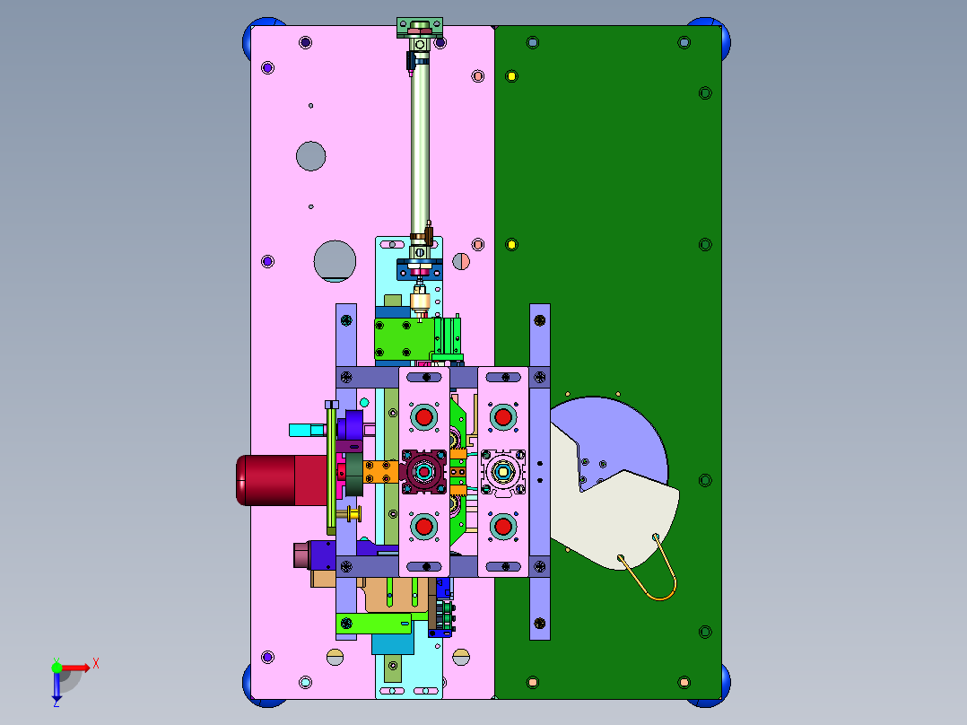 高速耳带绳点焊机俯视图
