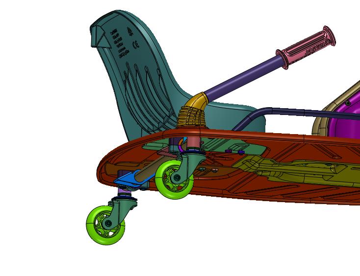 单人塑料框架电动小推车赛车