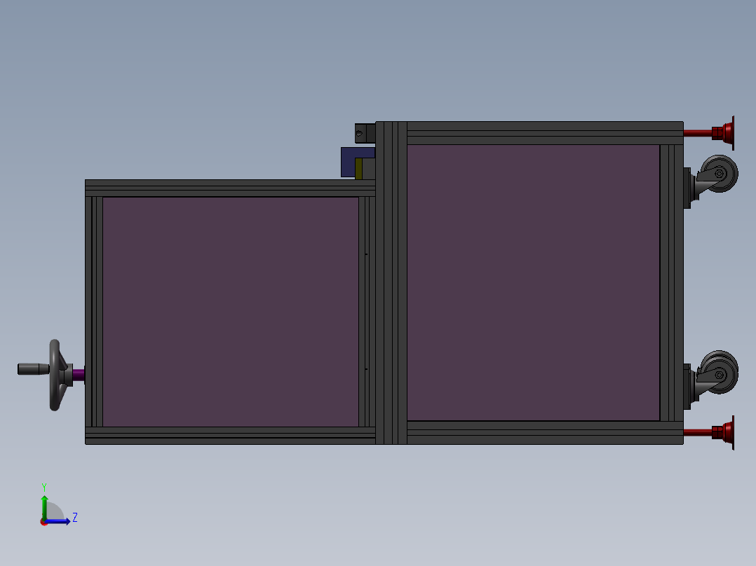 热容机植螺母机3D图纸H627 K885 非标自动化设备3D图纸3D模型左视图