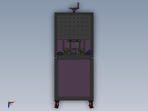 热容机植螺母机3D图纸H627 K885 非标自动化设备3D图纸3D模型俯视缩略图