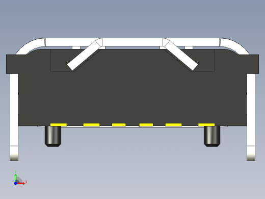 6针USB tpye C口详细模型前视缩略图
