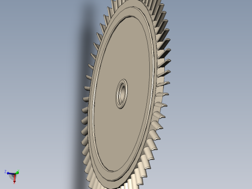 燃气轮机扇叶55---模型格式为 sw