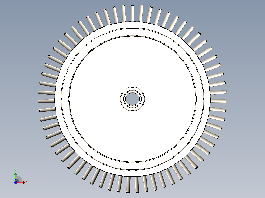 燃气轮机扇叶55---模型格式为 sw前视图