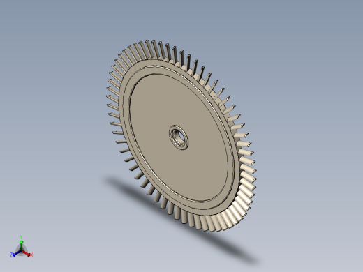 燃气轮机扇叶55---模型格式为 sw正等轴测缩略图