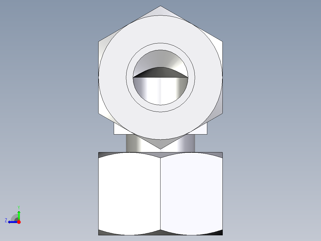 卡套式工业通用硬管接头EO_Standpipe_elbow_EVW20S71右视图