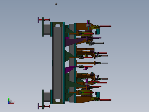 C柱焊接总成 3D模型前视缩略图