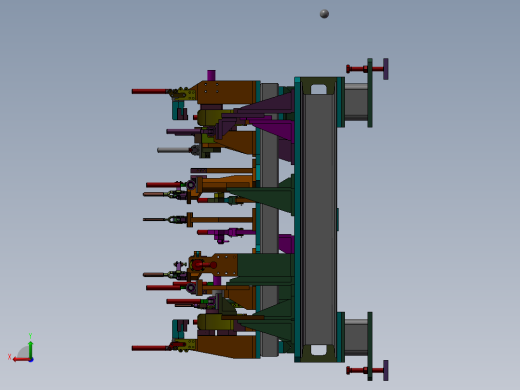 C柱焊接总成 3D模型后视缩略图