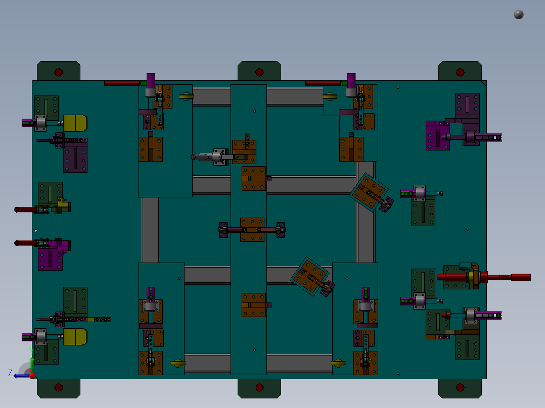 C柱焊接总成 3D模型右视图