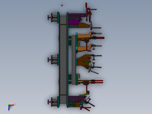 C柱焊接总成 3D模型俯视缩略图