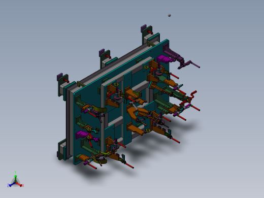 C柱焊接总成 3D模型正等轴测缩略图