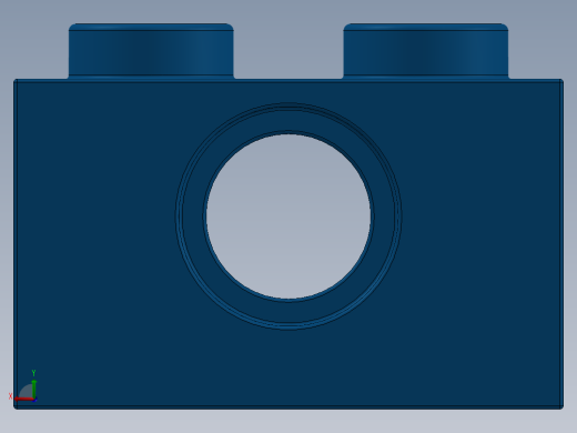 乐高机械组积木（横梁）-370023 Bright Blue Technic Brick 1 x 2 with Hole后视缩略图