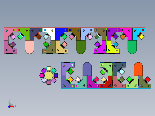 大面积办公室装修设计前视缩略图