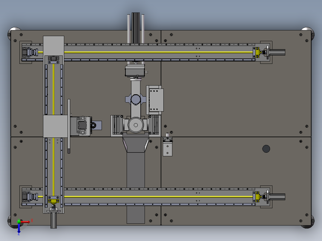自动打磨机俯视图