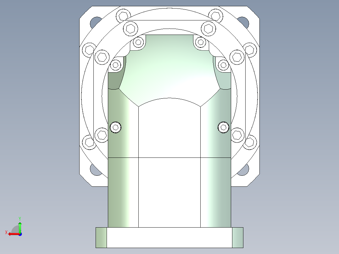 直齿ZPLX220-L3 42-114.3-200-M12.stp后视图