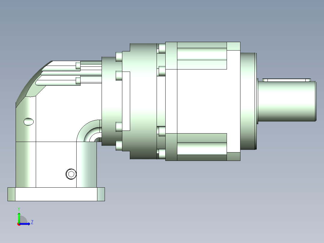 直齿ZPLX220-L3 42-114.3-200-M12.stp左视图