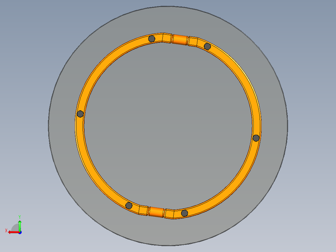 会议桌直径0.9m，高0.47m，桌面玻璃，木结构。后视图