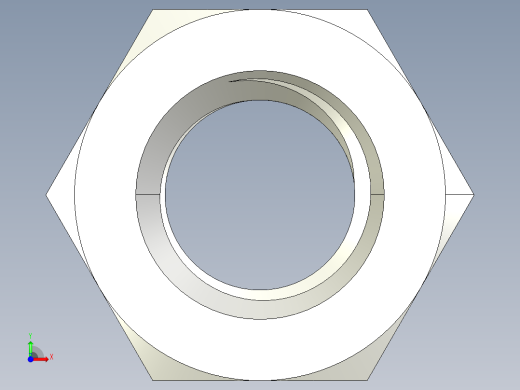 DIN 934 螺母-M12 Nut.STEP前视缩略图