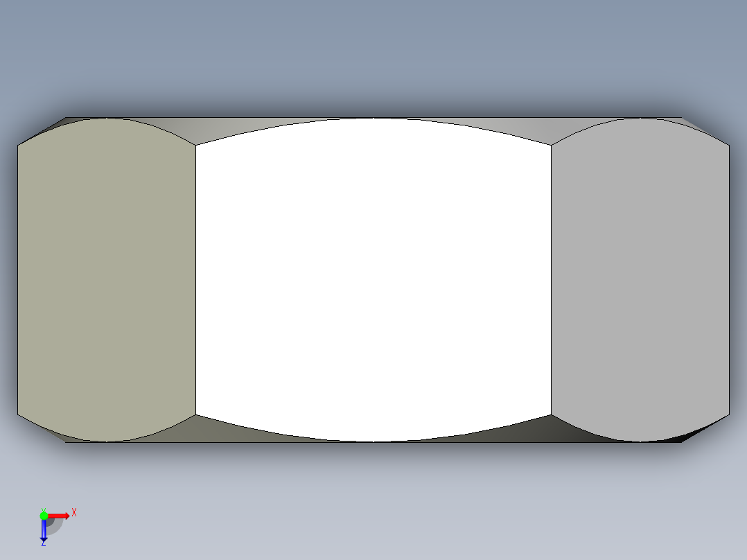 DIN 934 螺母-M12 Nut.STEP俯视图