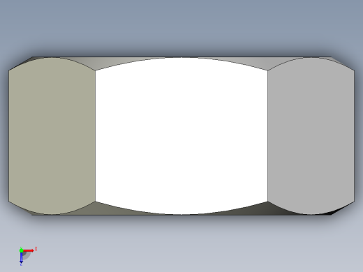 DIN 934 螺母-M12 Nut.STEP俯视缩略图