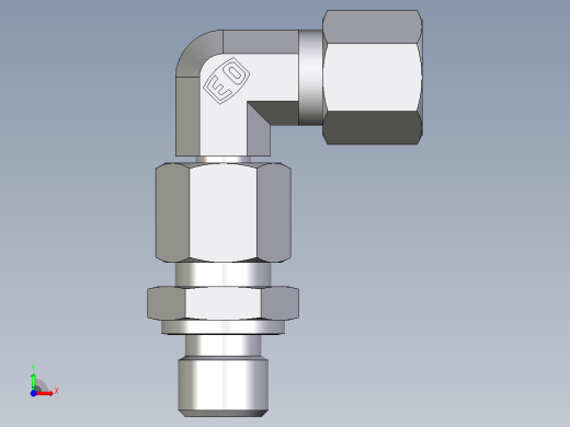 卡套式工业通用硬管接头EO_Assembled_adjustable_standpipe_elbow_EVW08LR71前视缩略图